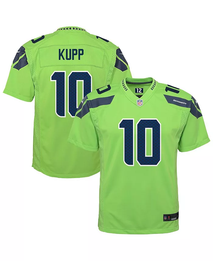 Футболка игровая альтернативная Cooper Kupp Seattle Seahawks неоново-зеленая для подростков Nike
Футболка игровая альтернативная Cooper Kupp Seattle Seahawks неоново-зеленая для подростков Nike