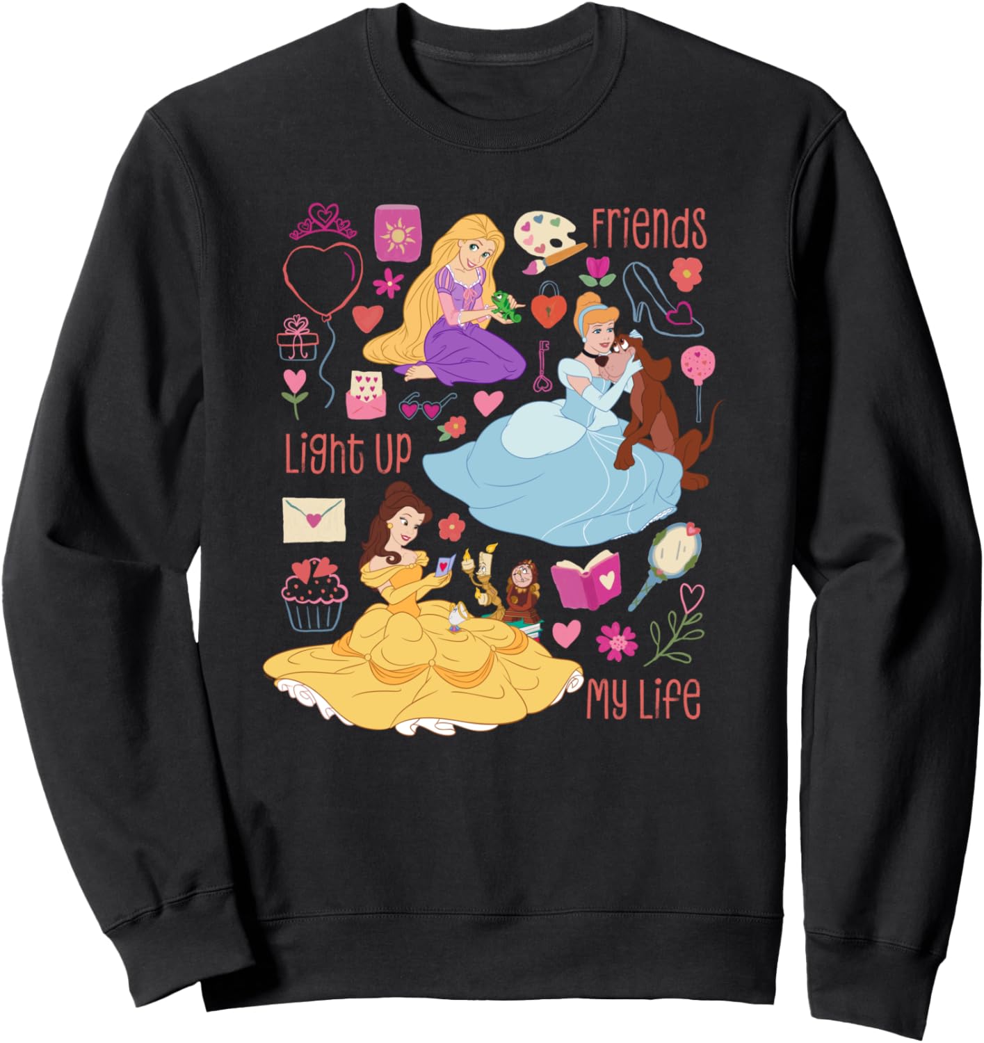 Толстовка с надписью «Друзья принцесс Диснея: Освети мою жизнь» ко Дню святого Валентина Disney, черный
Толстовка с надписью «Друзья принцесс Диснея: Освети мою жизнь» ко Дню святого Валентина Disney, черный