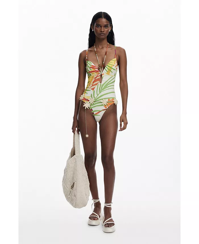 Женский тропический купальник Desigual, коричневый/бежевый
Женский тропический купальник Desigual, коричневый/бежевый