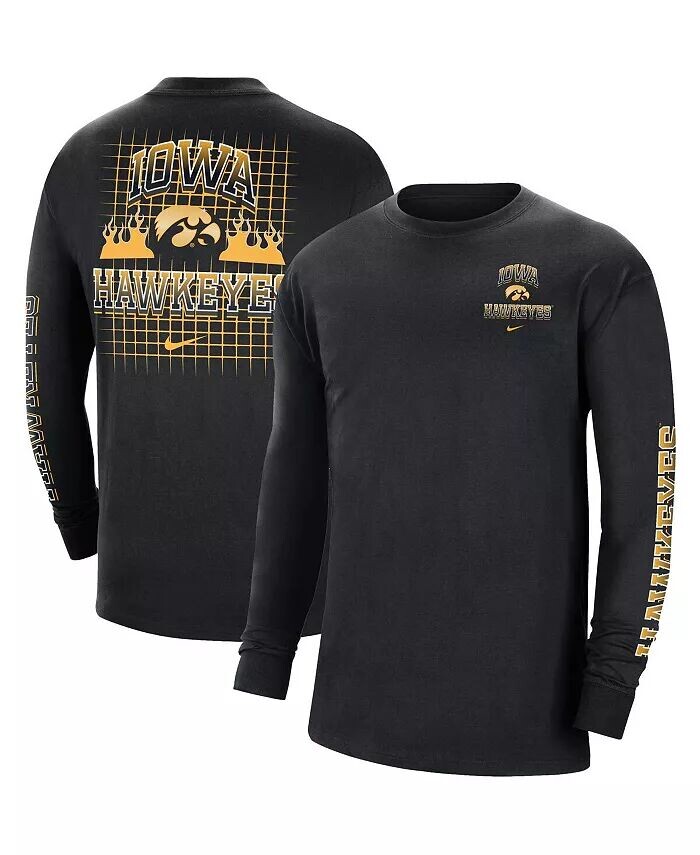 Мужская черная футболка с длинным рукавом Iowa Hawkeyes Tour Max 90 Nike
Мужская черная футболка с длинным рукавом Iowa Hawkeyes Tour Max 90 Nike