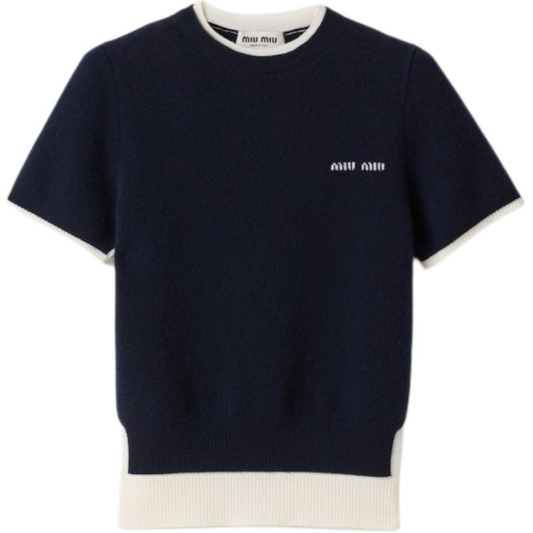 Crew neck T shirt MIU MIU, синий
Crew neck T shirt MIU MIU, синий
