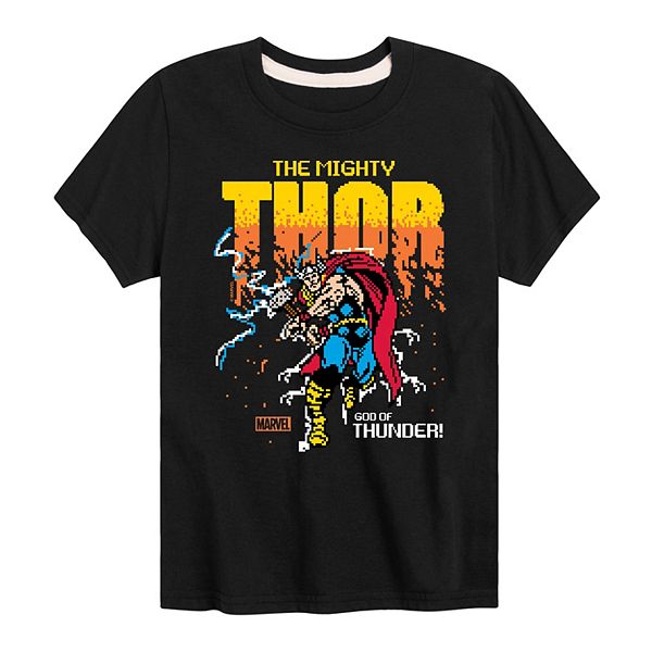 Футболка для мальчиков Thor 8-bit pixel graphic Marvel, Black
Футболка для мальчиков Thor 8-bit pixel graphic Marvel, Black