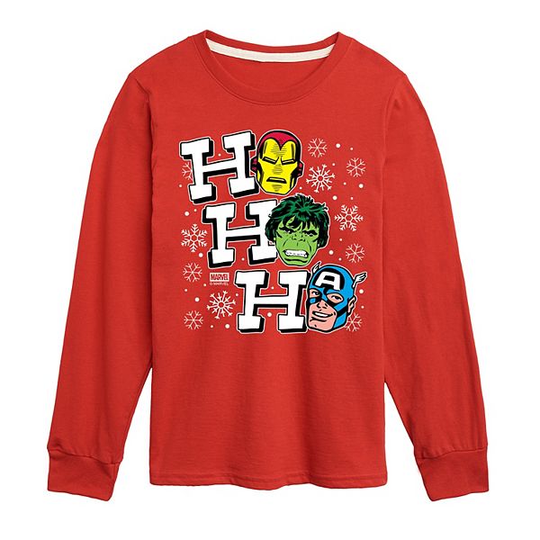 Футболка с длинным рукавом Marvel Ho Ho Ho для мальчиков 8-20 Licensed Character, Red
Футболка с длинным рукавом Marvel Ho Ho Ho для мальчиков 8-20 Licensed Character, Red