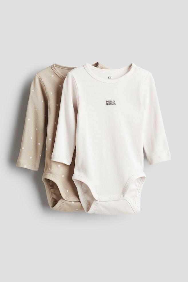 В упаковке 2 боди с длинными рукавами H&M, бежевый
В упаковке 2 боди с длинными рукавами H&M, бежевый