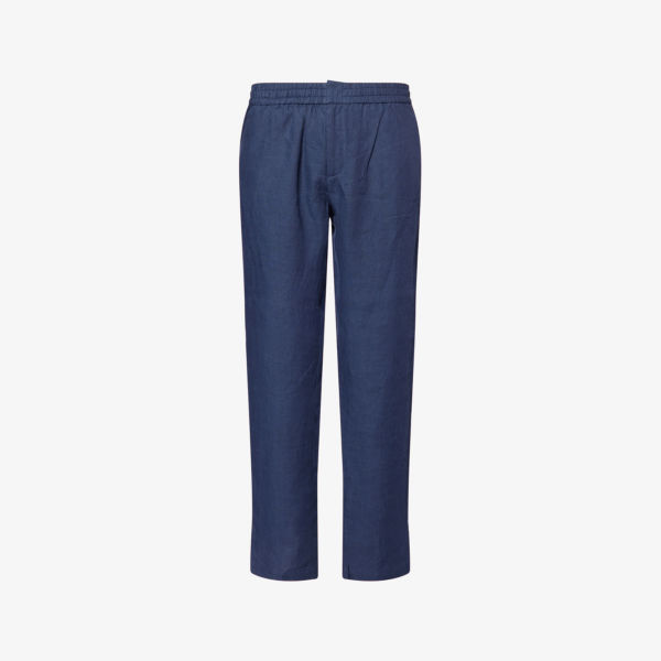 Брюки Sunspel прямого кроя из льна на шнурке, синий
Брюки Sunspel прямого кроя из льна на шнурке, синий