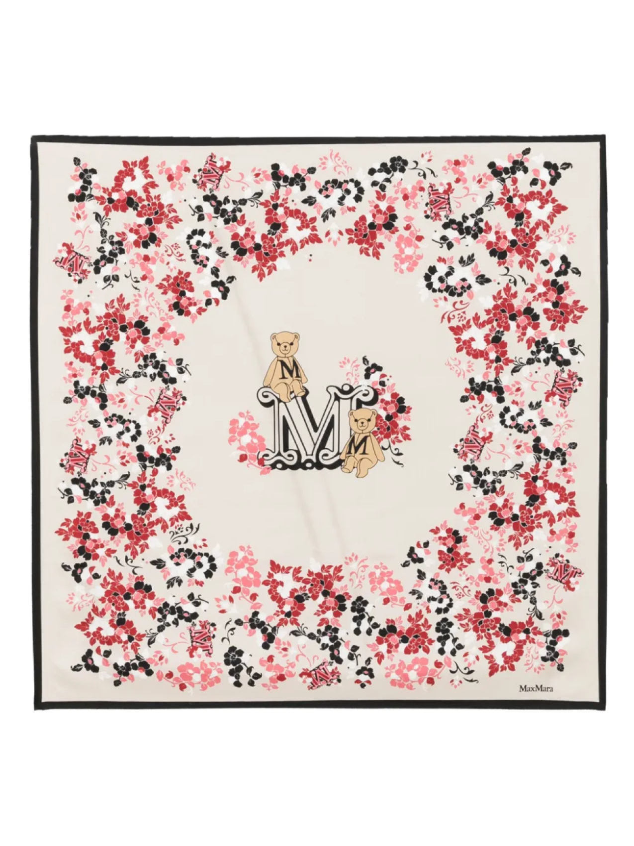 Max Mara шарф с цветочным принтом, нейтральный 
Max Mara шарф с цветочным принтом, нейтральный