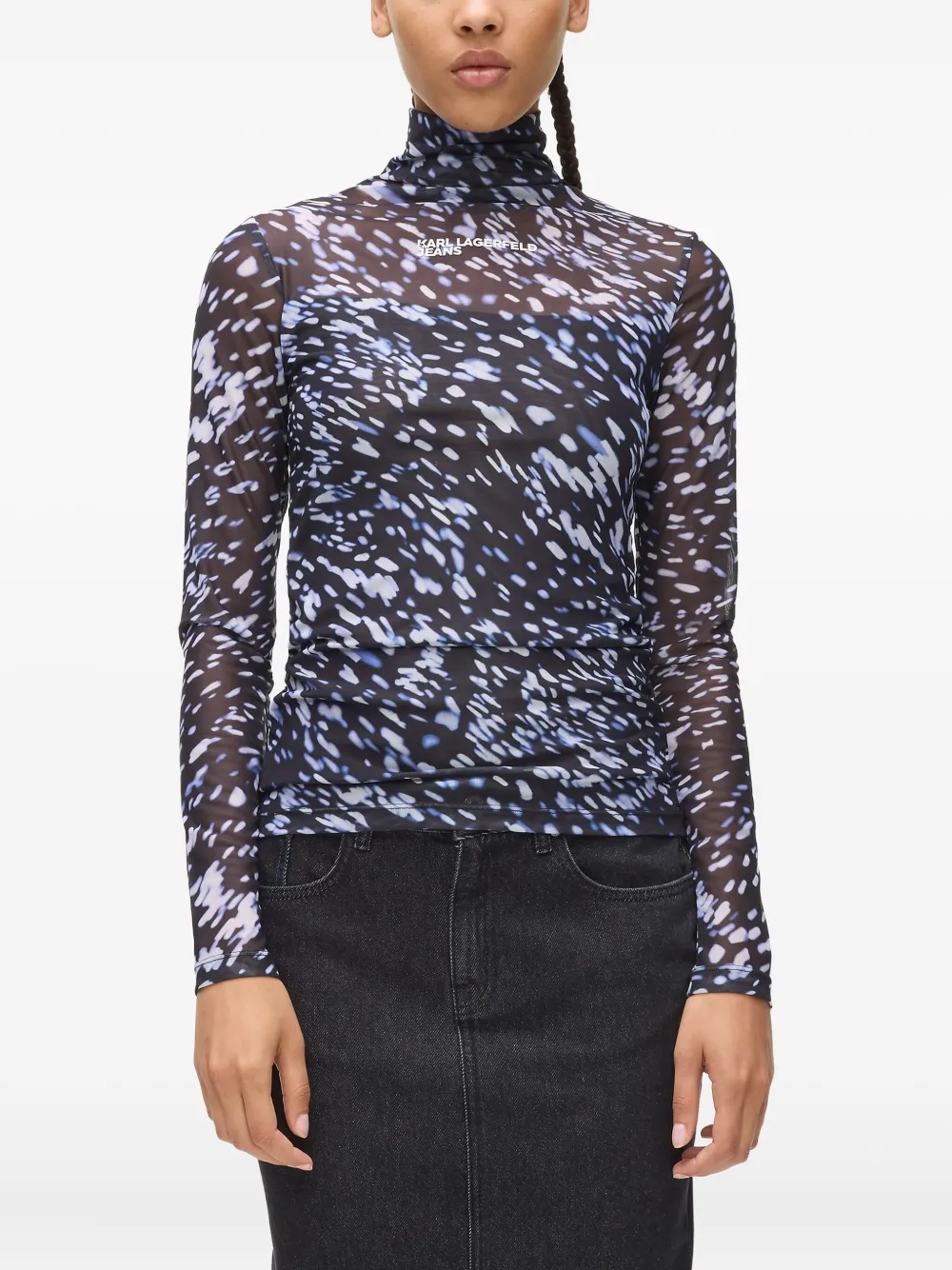 Сетчатый топ с принтом Karl Lagerfeld Jeans, черный
Сетчатый топ с принтом Karl Lagerfeld Jeans, черный