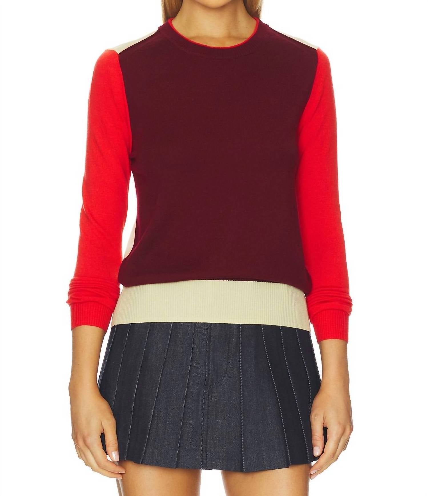 Rag & bone Топ Taron Colorblock Crew Top в бордовом цвете с разноцветными вставками
Rag & bone Топ Taron Colorblock Crew Top в бордовом цвете с разноцветными вставками