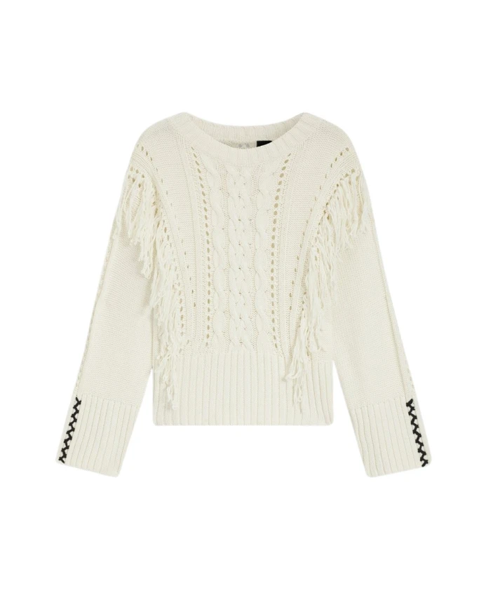 Вязаный свитер Vesta с круглым вырезом Hugo, белый
Вязаный свитер Vesta с круглым вырезом Hugo, белый