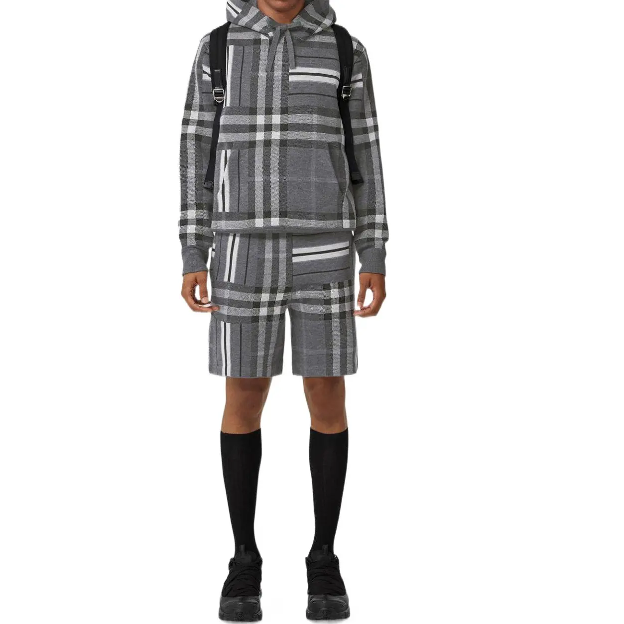 Жаккардовые шорты из смеси шерсти в клетку и полоску Burberry, серый
Жаккардовые шорты из смеси шерсти в клетку и полоску Burberry, серый