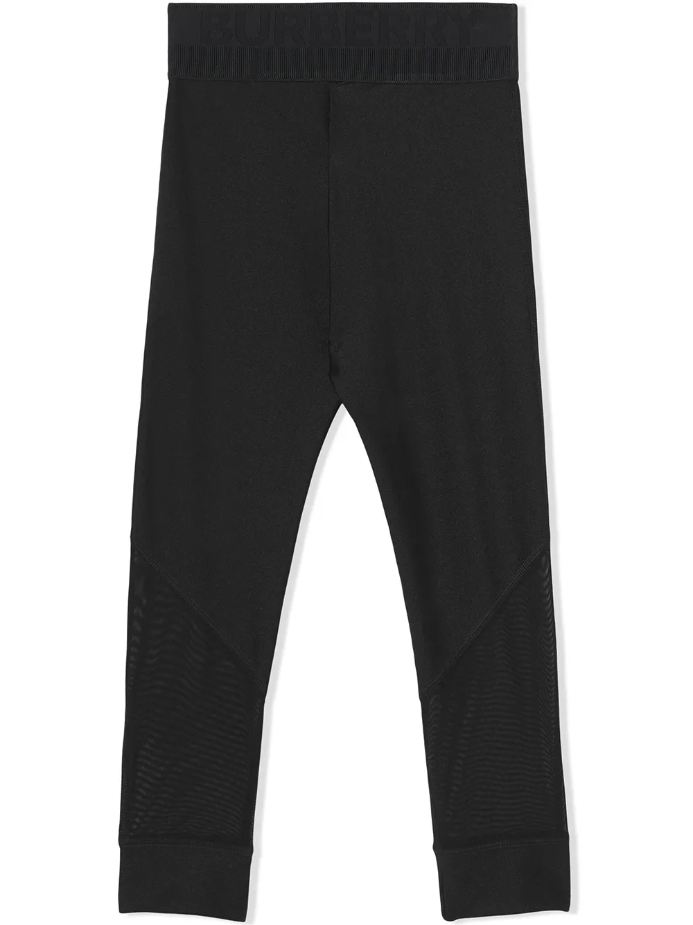 Леггинсы с логотипом на поясе BURBERRY KIDS, черный 
Леггинсы с логотипом на поясе BURBERRY KIDS, черный