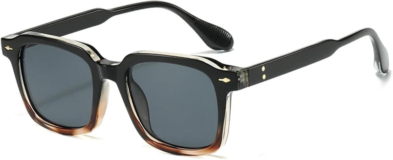 Модные женские солнцезащитные очки в стиле ретро с защитой от УФ-излучения UV400, мужские солнцезащитные очки с заклепками и градиентным переходом цвета TVTBBVV, Black Amber Gray
Модные женские солнцезащитные очки в стиле ретро с защитой от УФ-излучения UV400, мужские солнцезащитные очки с заклепками и градиентным переходом цвета TVTBBVV, Black Amber Gray