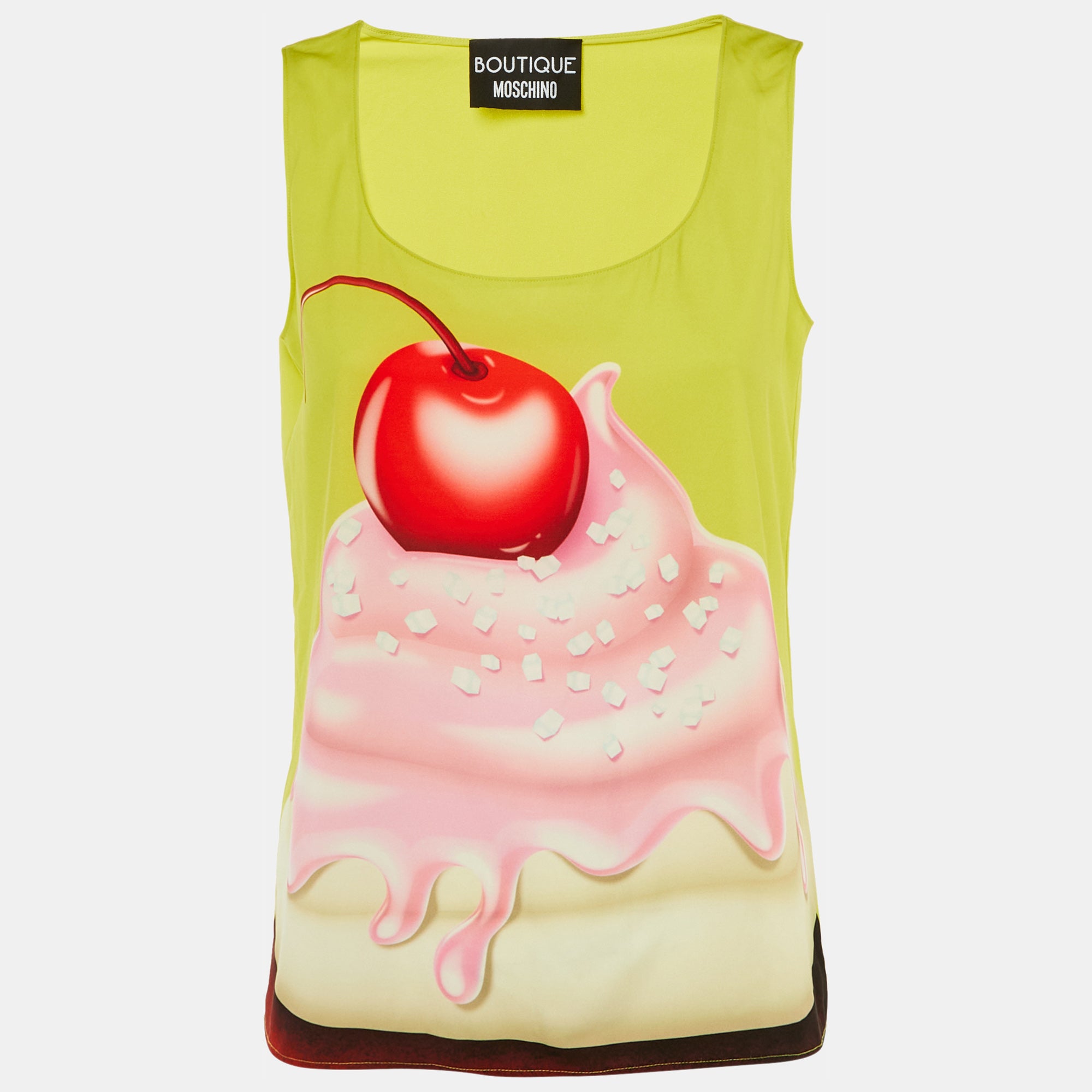 BOUTIQUE MOSCHINO Бутик Moschino, топ без рукавов из крепа с принтом в виде зеленого мороженого Volt
BOUTIQUE MOSCHINO Бутик Moschino, топ без рукавов из крепа с принтом в виде зеленого мороженого Volt