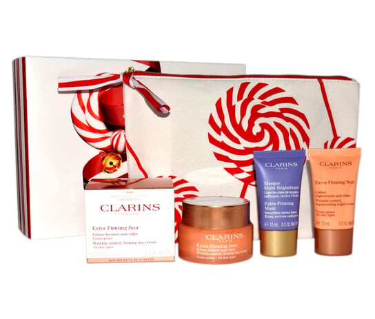 Косметический набор, 3 шт + косметичка Clarins
Косметический набор, 3 шт + косметичка Clarins