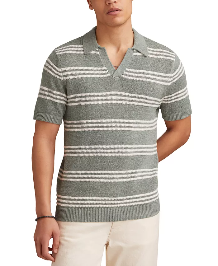 Мужская вязаная полосатая поло с коротким рукавом и открытым воротом Lucky Brand, зеленый
Мужская вязаная полосатая поло с коротким рукавом и открытым воротом Lucky Brand, зеленый