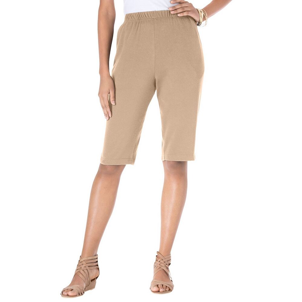 Женские шорты-бермуды мягкой вязки Roaman больших размеров Roaman's, цвет New Khaki
Женские шорты-бермуды мягкой вязки Roaman больших размеров Roaman's, цвет New Khaki