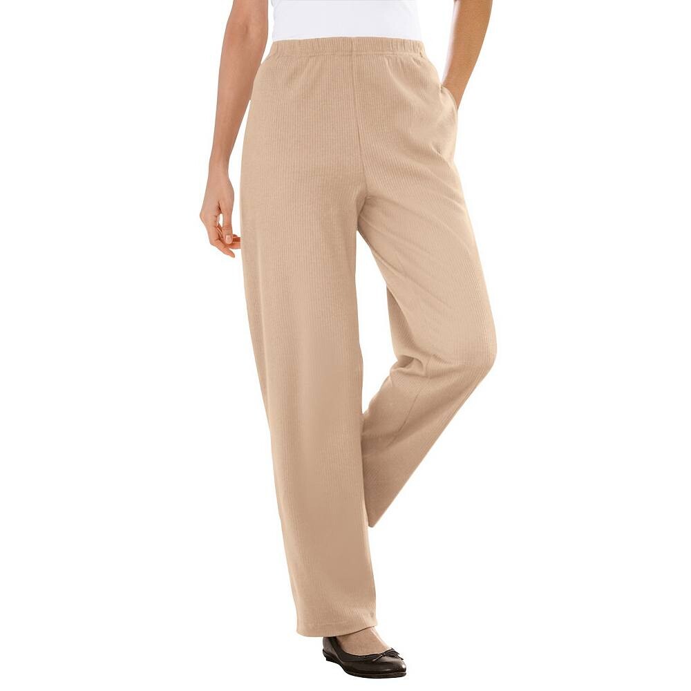 Женщина в женских 7-дневных вязаных брюках прямого кроя в рубчик больших размеров для высоких размеров Woman Within, цвет New Khaki
Женщина в женских 7-дневных вязаных брюках прямого кроя в рубчик больших размеров для высоких размеров Woman Within, цвет New Khaki