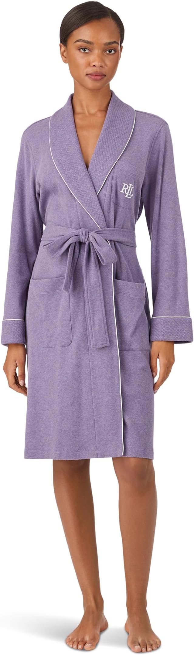 Женский стеганый короткий халат с длинными рукавами и воротником Lauren Ralph Lauren, Purple
Женский стеганый короткий халат с длинными рукавами и воротником Lauren Ralph Lauren, Purple