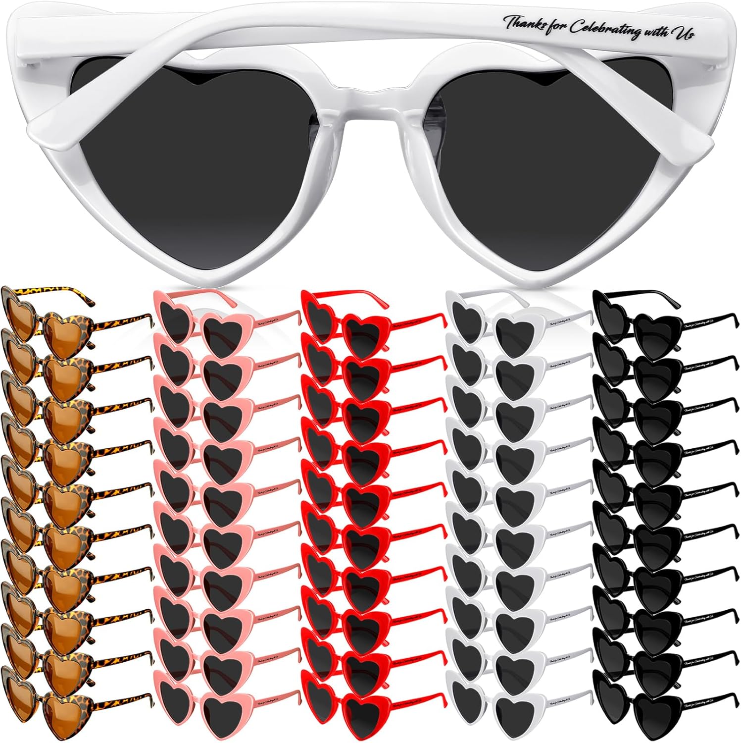 Свадебные солнцезащитные очки Vabean в форме сердца, свадебные подарки оптом, сувениры для гостей на девичник и свадебный банкет, White, Black, Pink, Red, Leopard Print
Свадебные солнцезащитные очки Vabean в форме сердца, свадебные подарки оптом, сувениры для гостей на девичник и свадебный банкет, White, Black, Pink, Red, Leopard Print