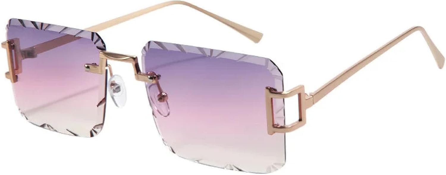 Солнцезащитные очки с защитой от УФ-излучения UV400 | Металлическая безободковая оправа, панк-стиль, цветные линзы | Для женщин и мужчин, для занятий спортом на открытом воздухе и вождения DSVIGF, Gold-purplepink
Солнцезащитные очки с защитой от УФ-излучения UV400 | Металлическая безободковая оправа, панк-стиль, цветные линзы | Для женщин и мужчин, для занятий спортом на открытом воздухе и вождения DSVIGF, Gold-purplepink