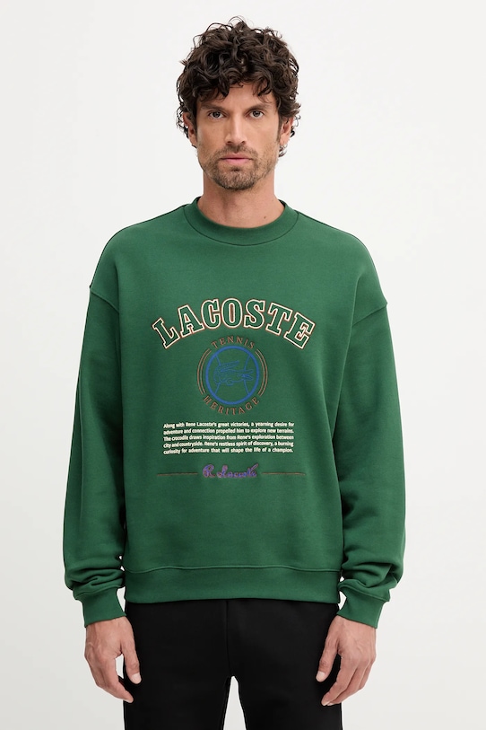 Хлопковая толстовка Lacoste, зеленый
Хлопковая толстовка Lacoste, зеленый