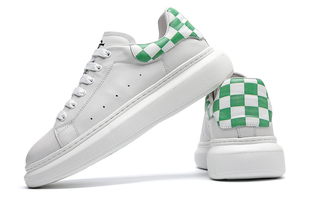 Кеды мужские, обувь для скейтбординга низкая белый/зеленый Trumppipe
Кеды мужские, обувь для скейтбординга низкая белый/зеленый Trumppipe