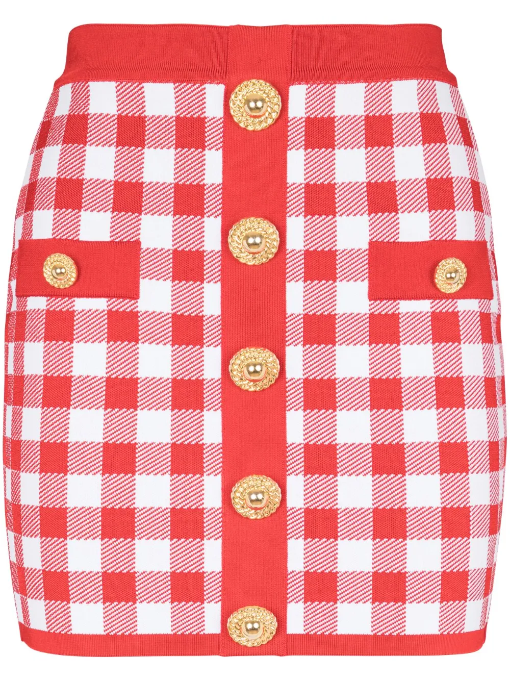 Трикотажная мини-юбка в клетку гингем BALMAIN, красный
Трикотажная мини-юбка в клетку гингем BALMAIN, красный