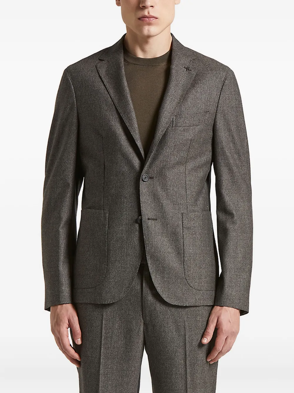 Блейзер с накладными карманами и двумя пуговицами Peserico, коричневый
Блейзер с накладными карманами и двумя пуговицами Peserico, коричневый