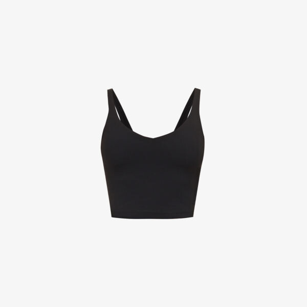 Укороченный топ эластичной вязки Align Lululemon, черный
Укороченный топ эластичной вязки Align Lululemon, черный