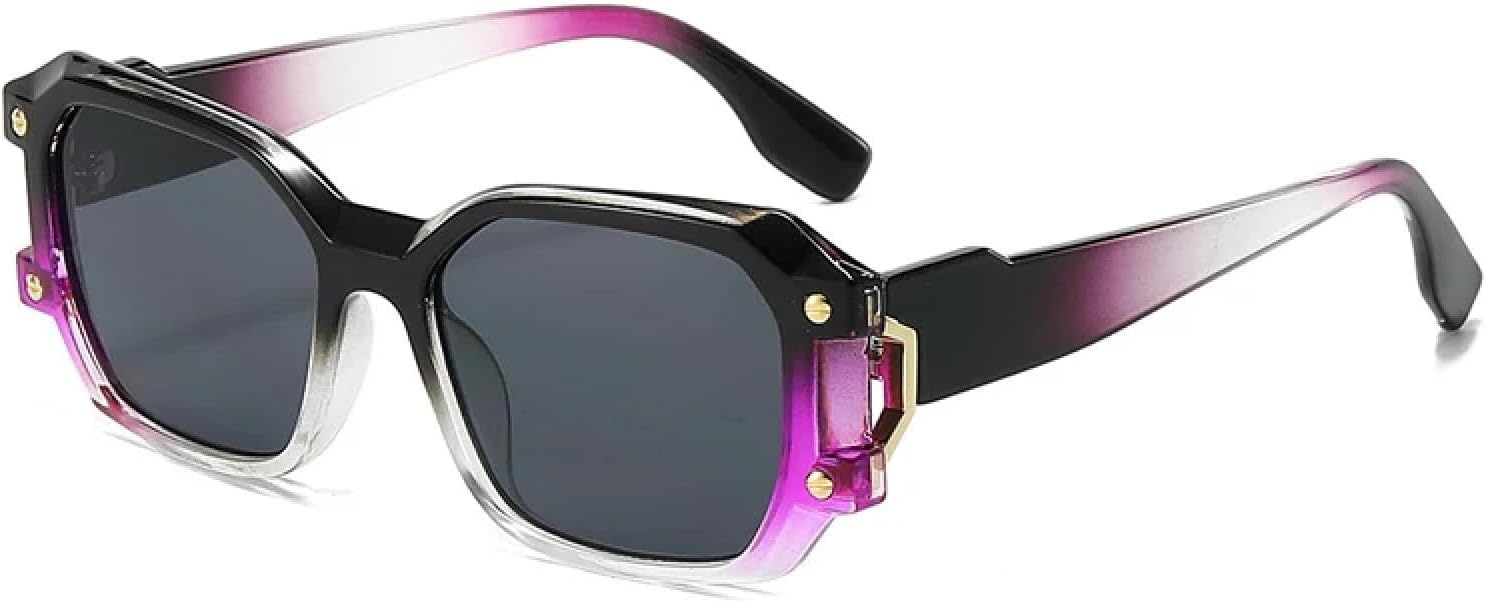 Модные двухцветные женские солнцезащитные очки в стиле ретро с заклепками, модные мужские солнцезащитные очки с уникальным дизайном и защитой от УФ-излучения UV400 TVTBBVV, Black Purple Grey
Модные двухцветные женские солнцезащитные очки в стиле ретро с заклепками, модные мужские солнцезащитные очки с уникальным дизайном и защитой от УФ-излучения UV400 TVTBBVV, Black Purple Grey