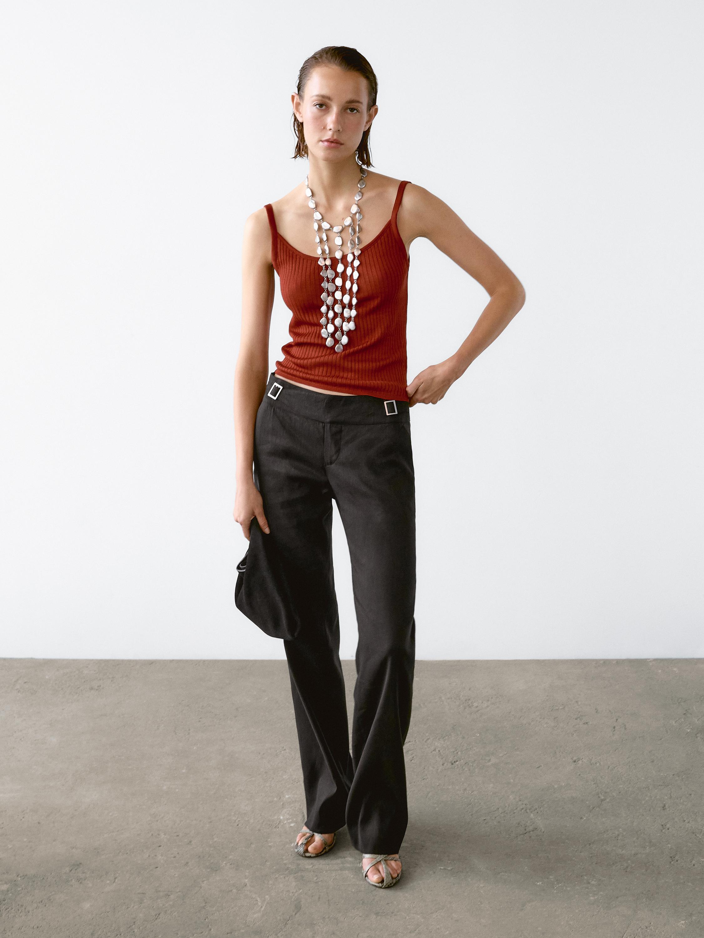 Укороченный топ в рубчик Massimo Dutti, Burnt Orange
Укороченный топ в рубчик Massimo Dutti, Burnt Orange