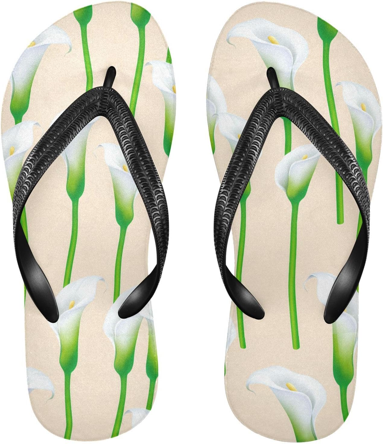Вьетнамки с цветком каллы бежевого цвета для пляжа и душа, резиновые, противоскользящие, летние шлепанцы для мужчин и женщин, для ходьбы Sinestour
Вьетнамки с цветком каллы бежевого цвета для пляжа и душа, резиновые, противоскользящие, летние шлепанцы для мужчин и женщин, для ходьбы Sinestour