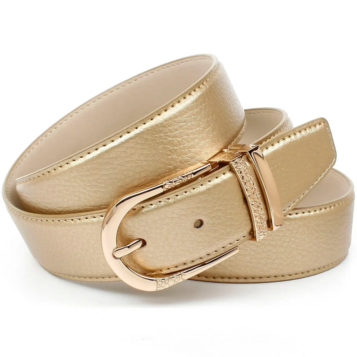 Кожаный ремень Anthoni Crown, с модной пряжкой, двойной металлической петлей, цвет Goldfarben
Кожаный ремень Anthoni Crown, с модной пряжкой, двойной металлической петлей, цвет Goldfarben