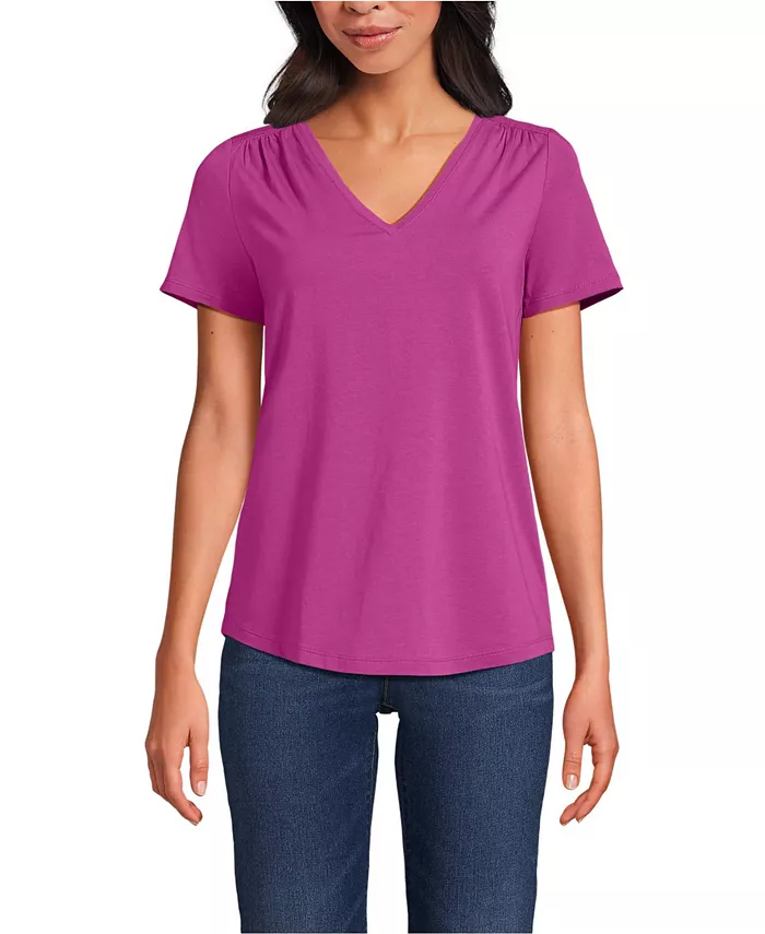 Женская футболка Petite из лёгкого джерси с коротким рукавом и присборенными плечами Lands' End, розовый
Женская футболка Petite из лёгкого джерси с коротким рукавом и присборенными плечами Lands' End, розовый