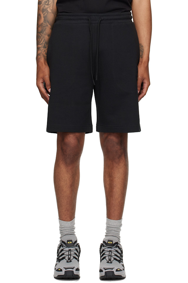 Шорты хлопковые с логотипом Moncler, черный 
Шорты хлопковые с логотипом Moncler, черный