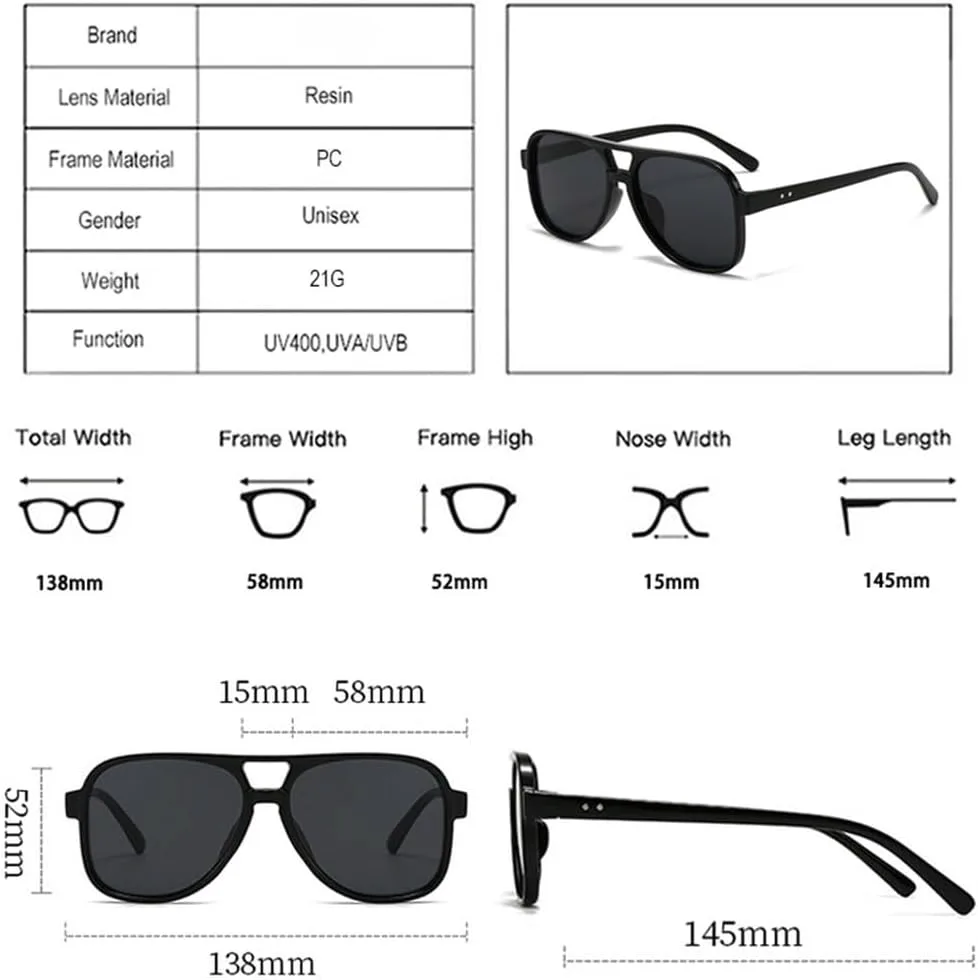 Солнцезащитные очки Double Bridges Pilot для женщин, винтажные заклепки для мужчин, прозрачные линзы Ocean Lens, защита от ультрафиолета UV400 SKFGNX, Grey Clear
Солнцезащитные очки Double Bridges Pilot для женщин, винтажные заклепки для мужчин, прозрачные линзы Ocean Lens, защита от ультрафиолета UV400 SKFGNX, Grey Clear