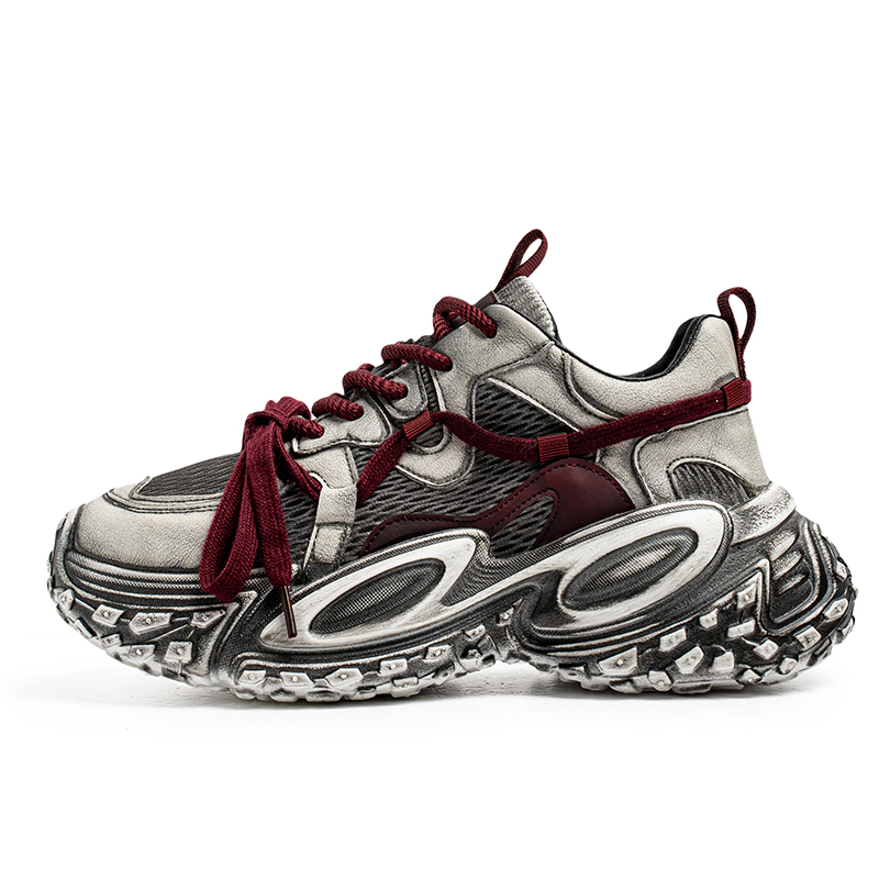 Wooden Rabbit Амортизирующие, устойчивые к истиранию, дышащие, увеличивающие рост низкие массивные кроссовки мужские серо-красные, цвет Gray Red 
Wooden Rabbit Амортизирующие, устойчивые к истиранию, дышащие, увеличивающие рост низкие массивные кроссовки мужские серо-красные, цвет Gray Red