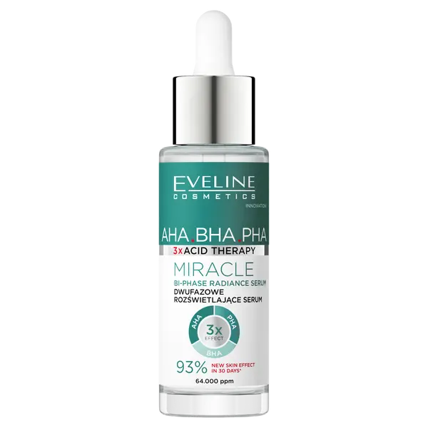 Двухфазная сыворотка для лица с эффектом сияния, 30 мл Eveline Cosmetics 3Xacid
Двухфазная сыворотка для лица с эффектом сияния, 30 мл Eveline Cosmetics 3Xacid