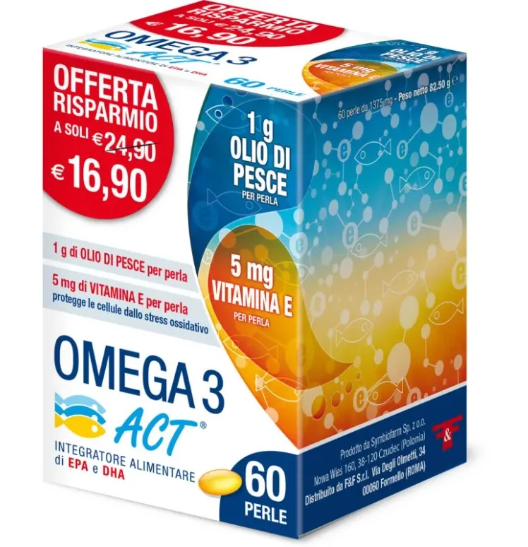 Омега 3 Act 1G 60Prl Кардиоциркуляторное благополучие F&F 
Омега 3 Act 1G 60Prl Кардиоциркуляторное благополучие F&F