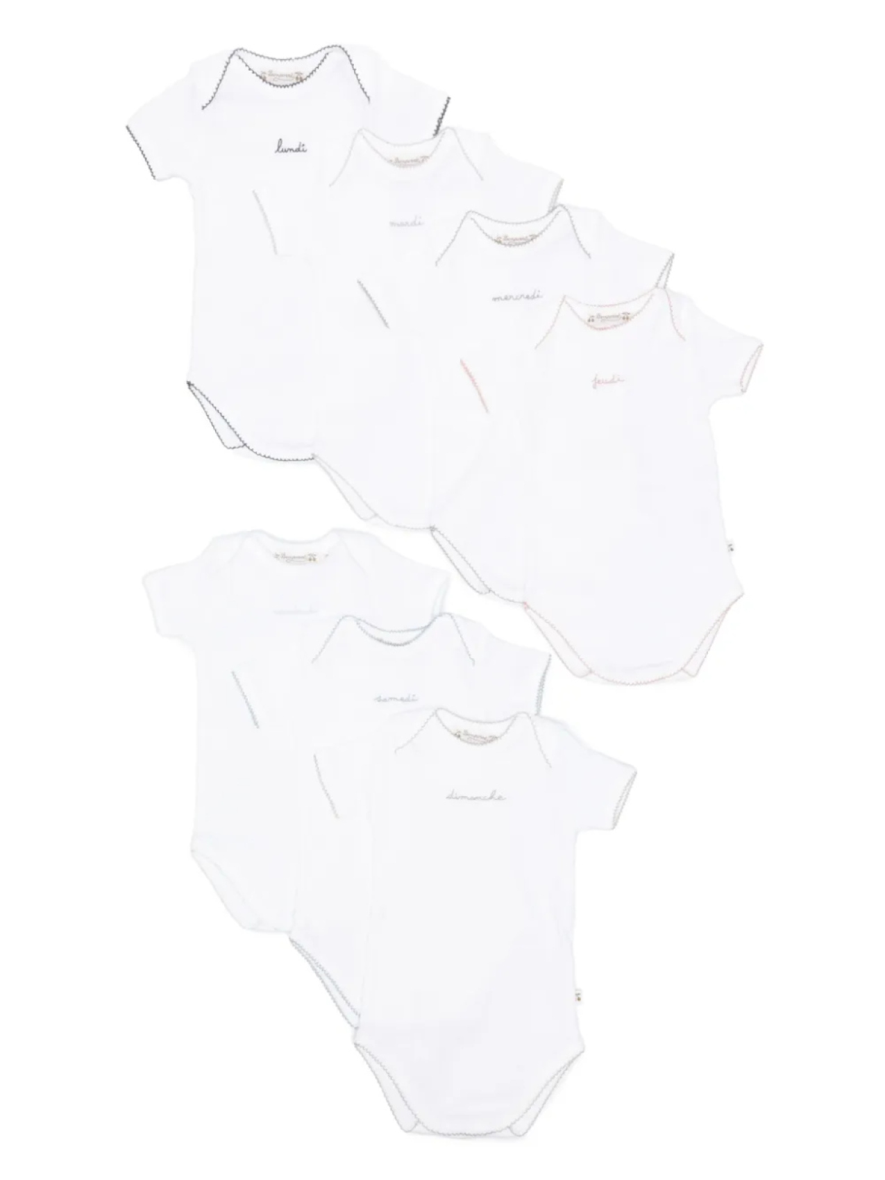 Bonpoint комплект из семи боди Days Of The Week, белый
Bonpoint комплект из семи боди Days Of The Week, белый