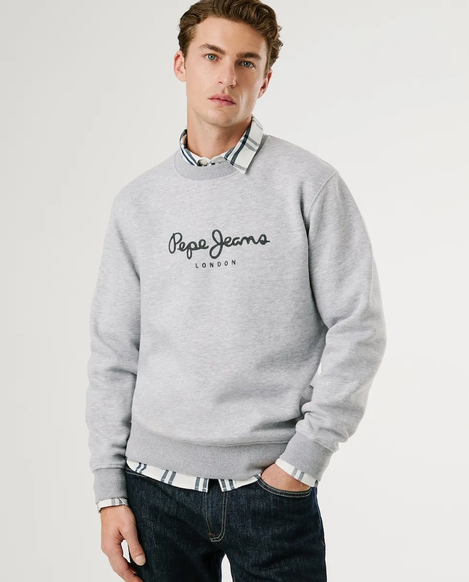 Мужская толстовка с круглым вырезом и печатным логотипом Pepe Jeans, серый
Мужская толстовка с круглым вырезом и печатным логотипом Pepe Jeans, серый