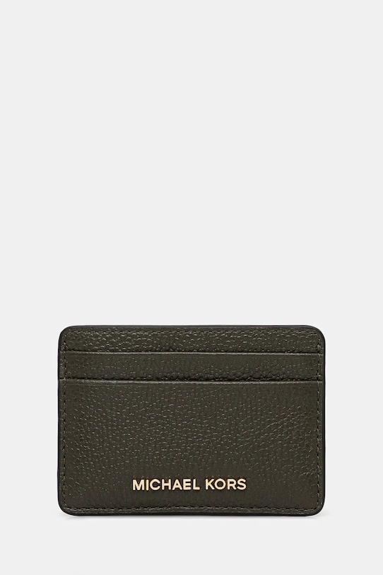 Кожаный футляр для карт Michael Michael Kors, зеленый
Кожаный футляр для карт Michael Michael Kors, зеленый