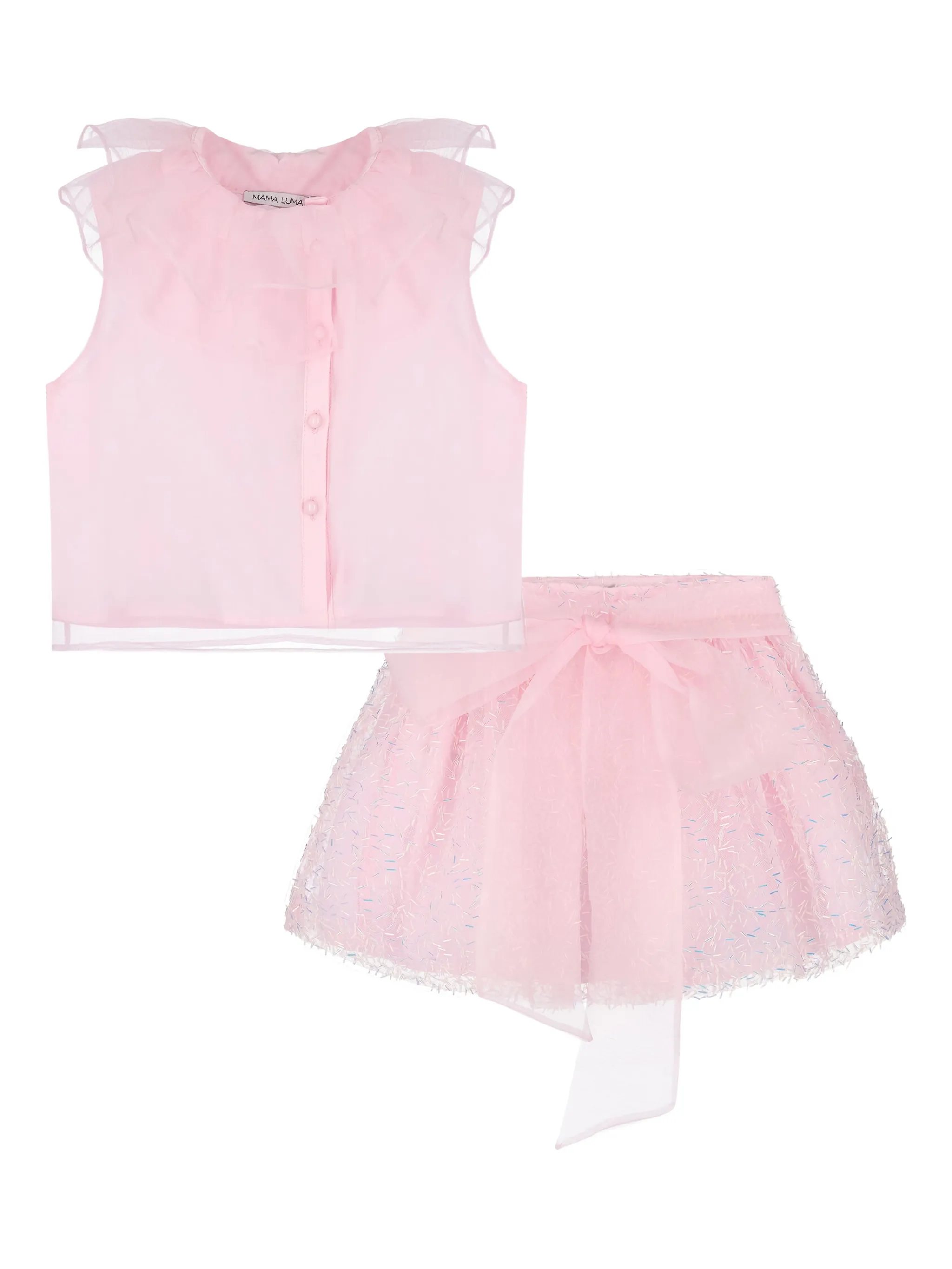 Комплект из топа и юбки с бантом Mama Luma Kids, розовый
Комплект из топа и юбки с бантом Mama Luma Kids, розовый