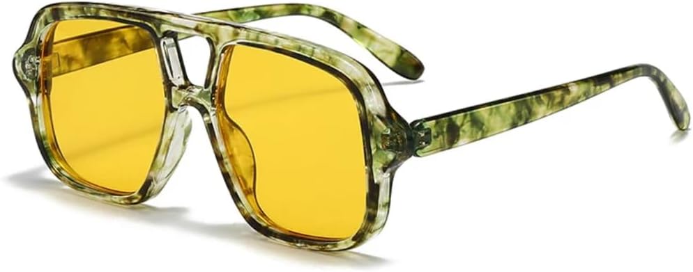 Популярные модные мужские солнцезащитные очки с двойной перемычкой, винтажный панк, защита от УФ-излучения UV400, трендовые мужские солнцезащитные очки TVTBBVV, Green Pattern Yellow
Популярные модные мужские солнцезащитные очки с двойной перемычкой, винтажный панк, защита от УФ-излучения UV400, трендовые мужские солнцезащитные очки TVTBBVV, Green Pattern Yellow