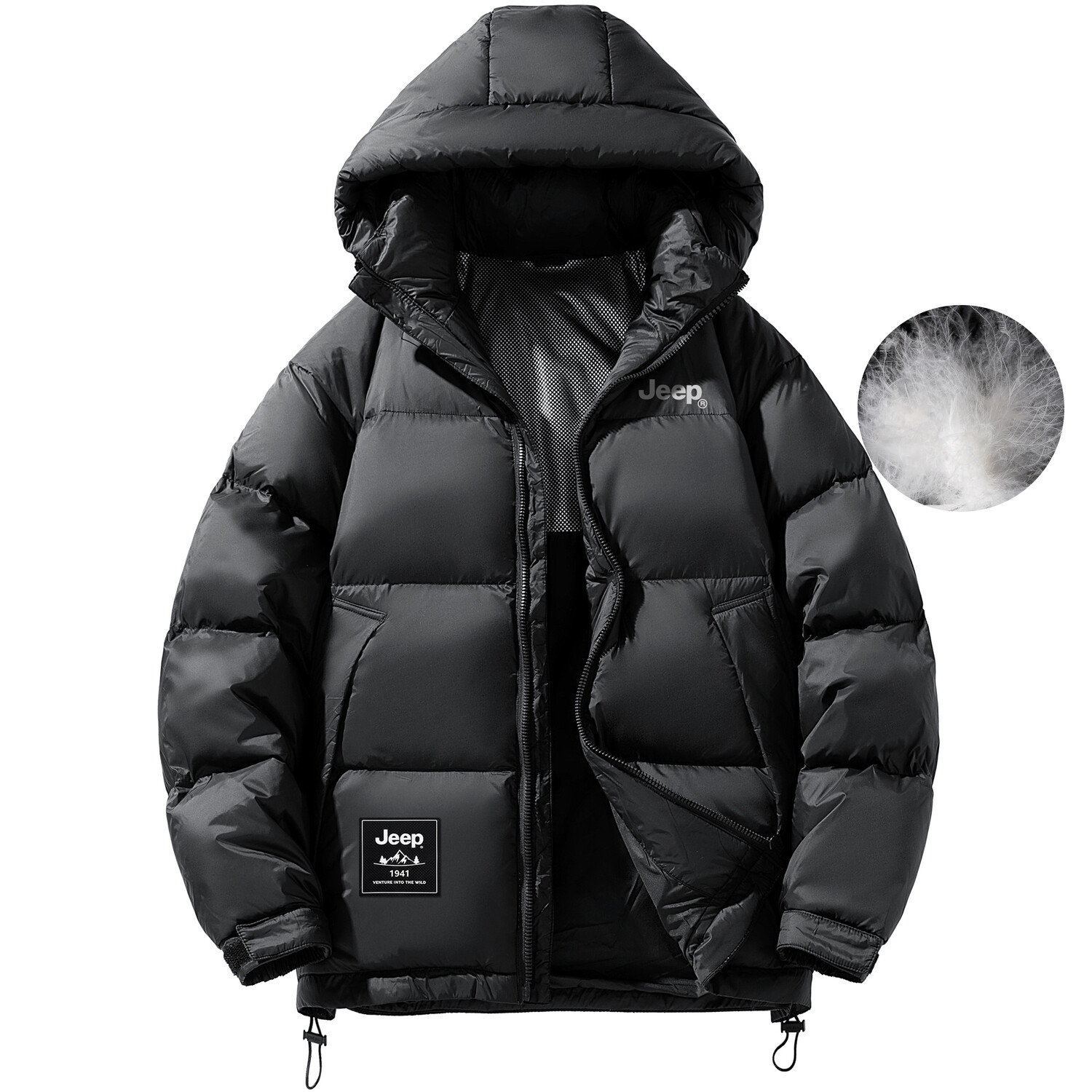Пуховик унисекс Jeep, Черный
Пуховик унисекс Jeep, Черный
