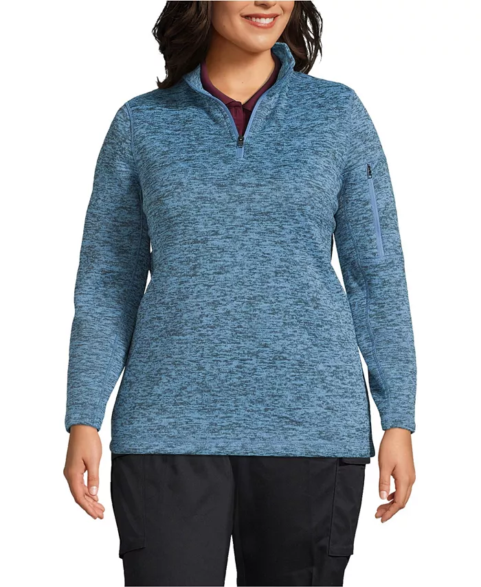 Свитер больших размеров из флиса с застежкой-молнией на четверть дюйма Lands' End, синий
Свитер больших размеров из флиса с застежкой-молнией на четверть дюйма Lands' End, синий