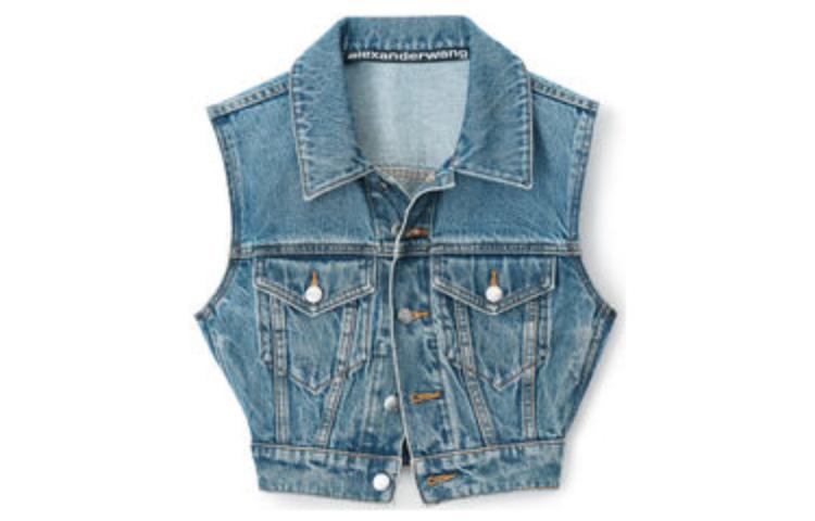 Кроп-жилет в стиле деним Alexander Wang, синий
Кроп-жилет в стиле деним Alexander Wang, синий