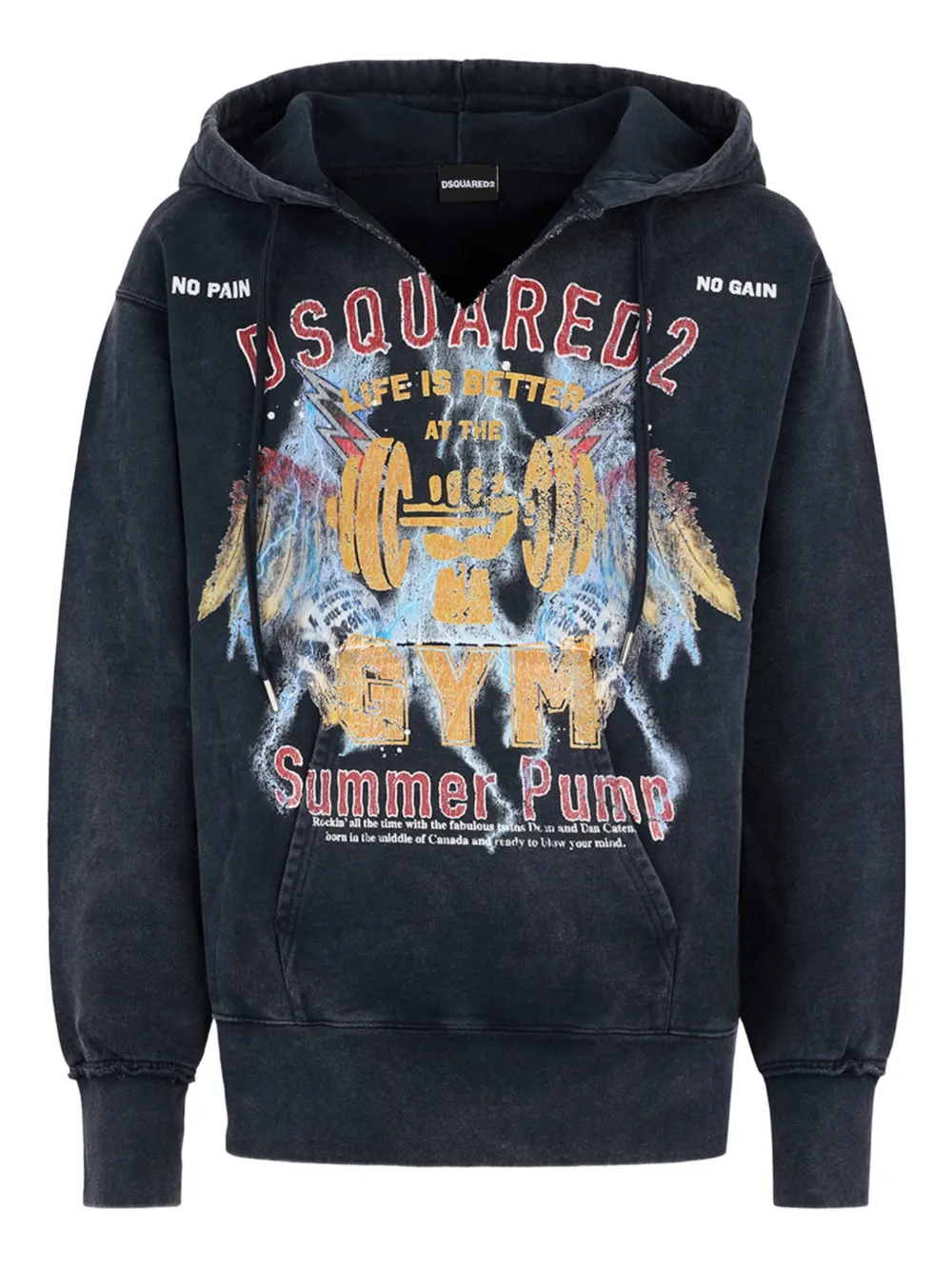 Худи с графичным принтом Dsquared2, черный
Худи с графичным принтом Dsquared2, черный