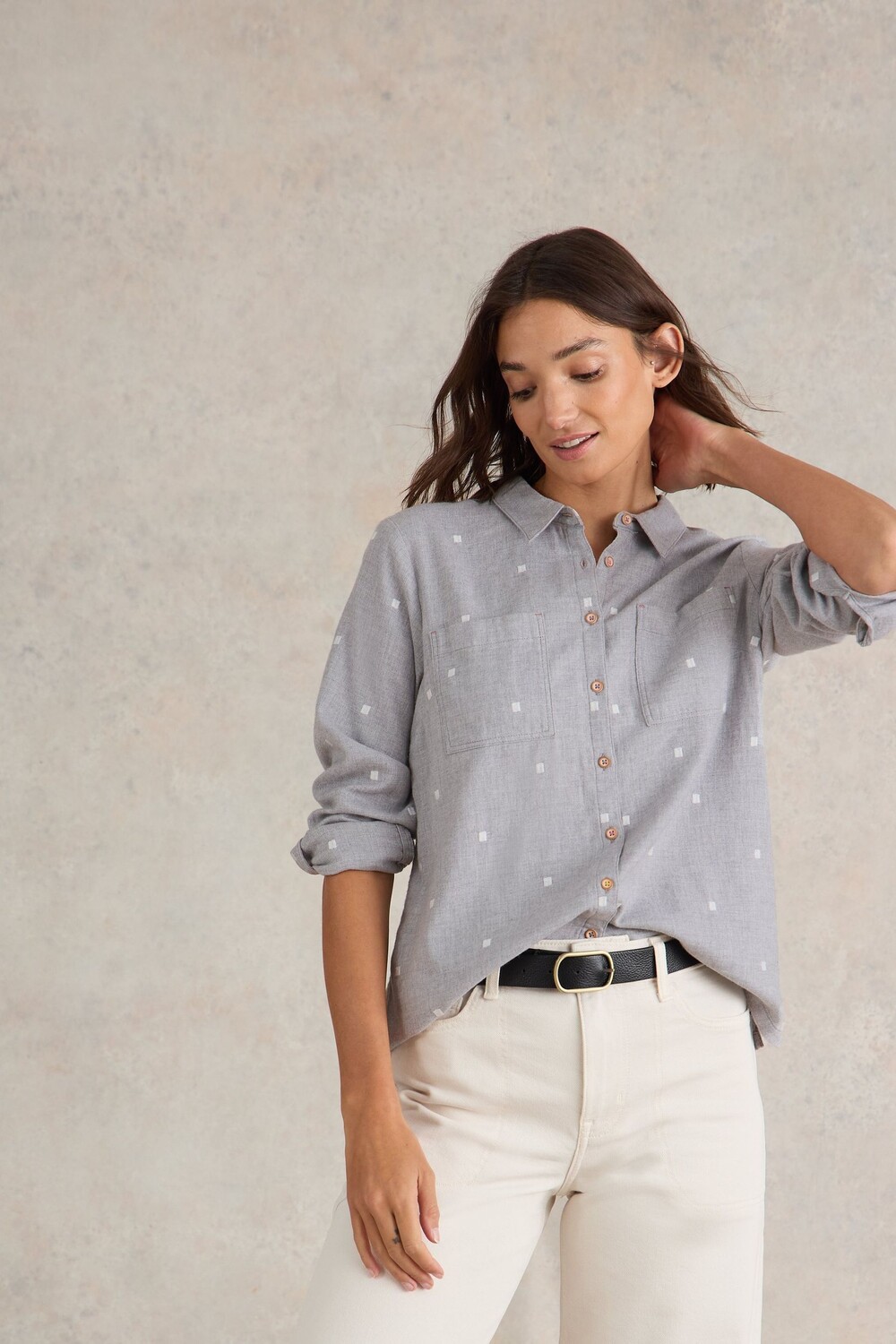 Рубашка Sophie из органического хлопка White Stuff, серый
Рубашка Sophie из органического хлопка White Stuff, серый