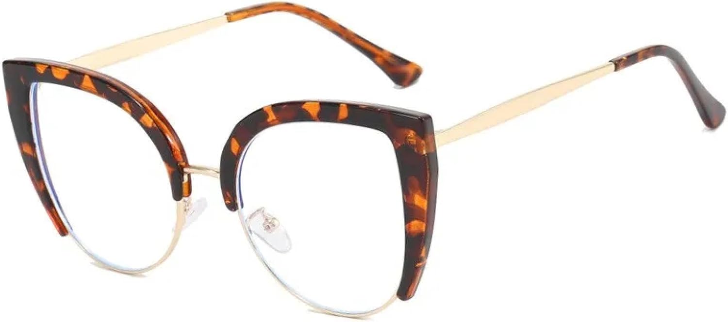 Солнцезащитные очки с защитой от УФ-излучения UV400 | Металлическая оправа «кошачий глаз» с прозрачными линзами | Для женщин и мужчин, для занятий спортом на открытом воздухе и вождения DSVIGF, Leopard
Солнцезащитные очки с защитой от УФ-излучения UV400 | Металлическая оправа «кошачий глаз» с прозрачными линзами | Для женщин и мужчин, для занятий спортом на открытом воздухе и вождения DSVIGF, Leopard